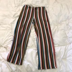 Urban outfitters cropped ant knit rainbow pant